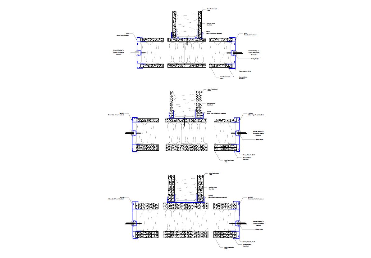 E92-13 92mm Plasterboard Wall Plans 